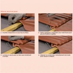 Edilians Crochets Pour Tuiles Crochet HARPON GM Symétrique - Fixation Pour Tuiles à Emboîtement - Boîte De 500 Pièces -Promos Couverture Magasin crochet 20harpon 20meo