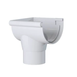 Accessoires Gouttières Naissance Gauche à Coller MEP 25NGC Pour Gouttière GD25 - PVC Blanc