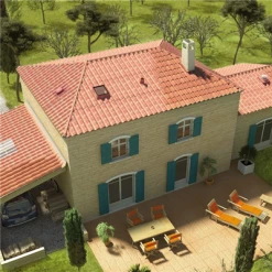 Plaque De Couverture Plaque Ondulée Tuile Canal Eternit Soutuile 230 FR- 1,65M X 0,96M -Promos Couverture Magasin soutuile