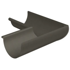 Rheinzink Accessoires Gouttières Équerre Soudée Intérieure Gouttière 1/2 Ronde Zinc GRANUM BASALTE - Boudin 14 - Dév.25 Demi Ronde