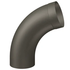 Rheinzink Accessoires Descentes Coude Tulipé Zinc GRANUM BASALTE - Angle 72° - Diam. 80 Mm