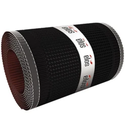 Accessoires De Couverture Closoir De Faîtage Souple Ventilé Tout Aluminium Elos 370MM X 10M Couleur Rouge